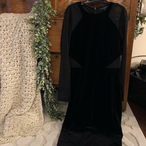Sexy Black Velvet Cutout Dress